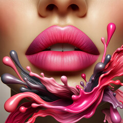 lips with a kiss, generative AI
