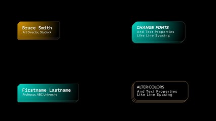 Digital Lower Third with Gradient or Flat Color