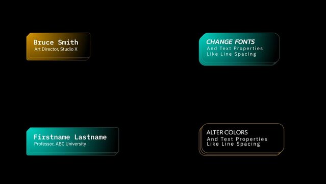 Digital Lower Third with Gradient or Flat Color