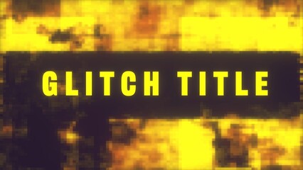 Epic Distorted Glitching Text Title Intro