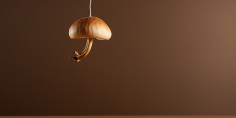 Fototapeta premium one Mushroom hanging empty space