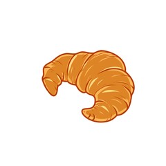 croissant bread illustration on white background - 693227343