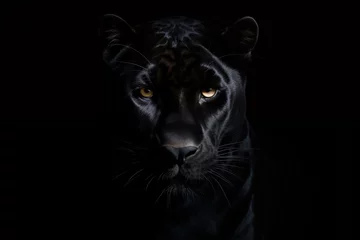 Poster a black panther with yellow eyes © VEROPRO