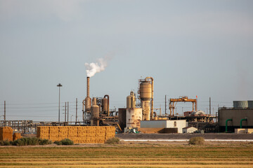 Salton Sea, California, November 12, 2023: A Geothermal Plant Near Salton Sea making electricity from steam