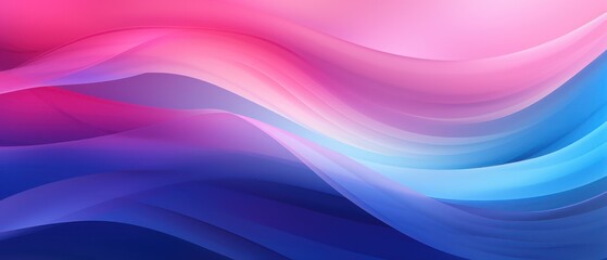 Waving blue pink soft color abstract wallpaper. Generative AI