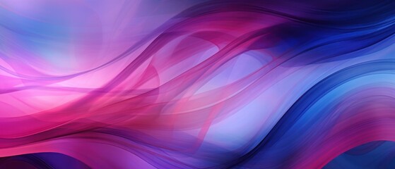 Waving blue pink soft color abstract wallpaper. Generative AI