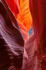 Amazing Antelope Canyon natural rock formation, Arizona, USA.