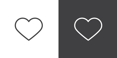 Simple Heart linear icon. Love icon vector iilustration.