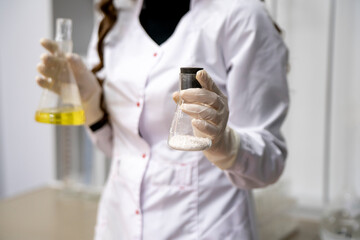scientist doing experiment,  chemistry research in molecular physics