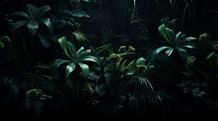 Botanical dark theme background