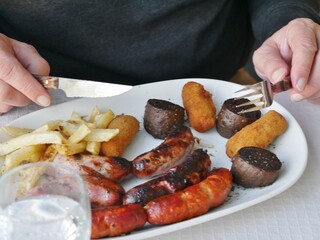 Fleisch auf dem Teller