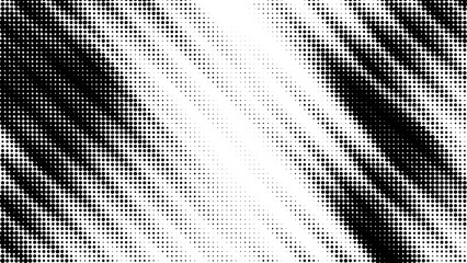 Design halftone black background. Decorative web layout or poster, banner.	