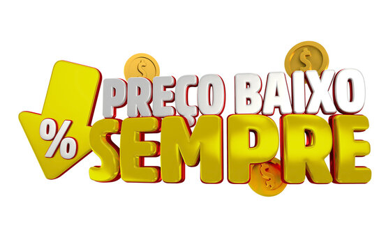 Selo 3D Promocional pre&ccedil;o baixo sempre