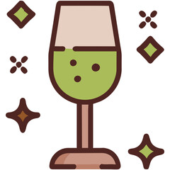 Sparkling wine glass