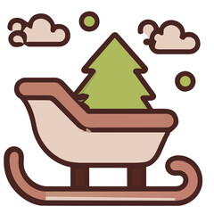 Sleigh tracks in the snow