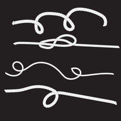 rope vector illustration. Black background - 693239919