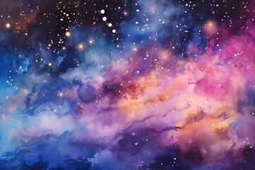 Cosmic Watercolor Nebula