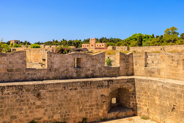 Ancient fortress. Background with selective focus and copy space