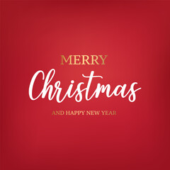 Christmas decoration border with fir branches and golden glitter confetti and sparkles of lights blur bokeh on red background. Bright Christmas and New Year design holiday frame. Vector illustration