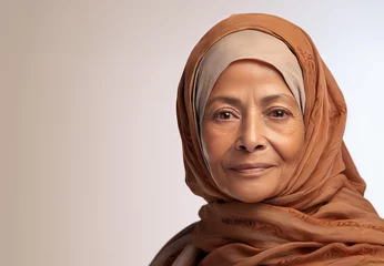 Muurstickers Elderly arabian woman with headscarf © Birgit Reitz-Hofmann