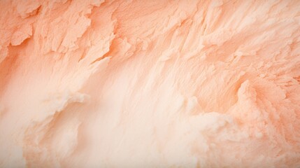 A captivating closeup of a Peach Fuzz colour backdrop with a delicate, powdery surface and a gentle blend of peach and cream hues. - obrazy, fototapety, plakaty