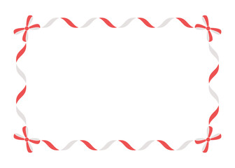 Obraz premium りぼんの装飾フレーム、飾り枠