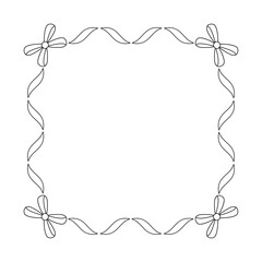 りぼんの装飾フレーム、飾り枠