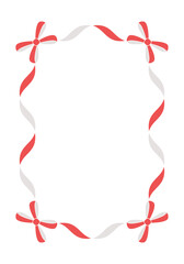 りぼんの装飾フレーム、飾り枠