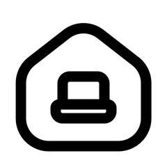 Obraz premium Home Line UI Icon
