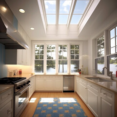 Kitchen Window Design. Interior Designing. Minimalistic