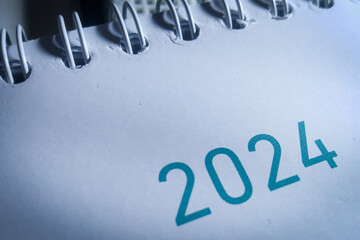 A Close up of 2024 on calendar