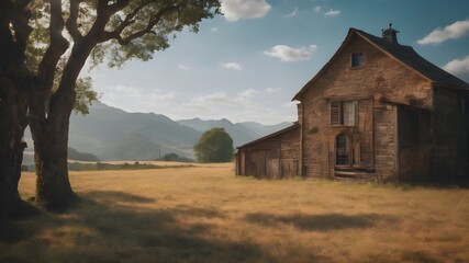 Fototapeta premium Vintage Landscape Background Very Cool