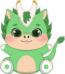 Happy Chinese New Year with Dragon or Year of Dragon