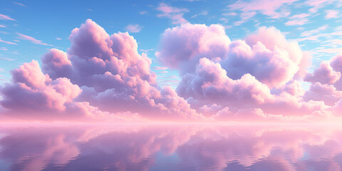 colorful pink and blue cloud background, 
painted watercolor pastel sky cloud background