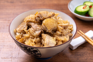 鶏としょうがの炊き込みご飯