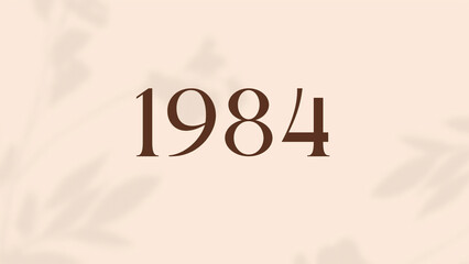 Vintage 1984 birthday, Made in 1984 Limited Edition, born in 1984 birthday design. 3d rendering flip board year 1984.