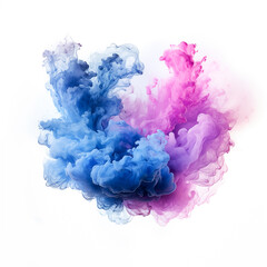 Abstract pink party fog. Isolated blue, teal, purple , aqua smoke cloud or think cloud.  3D special effects fog clouds graphic for white background, magic birthday clip art by Vita
