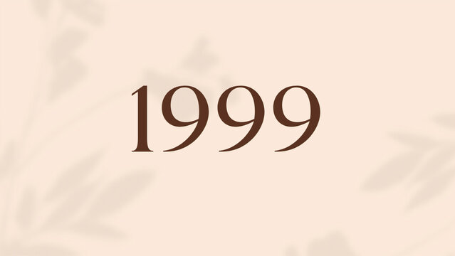 Vintage 1999 birthday, Made in 1999 Limited Edition, born in 1999 birthday design. 3d rendering flip board year 1999.