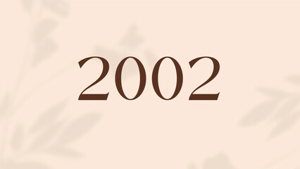 Vintage 2002 birthday, Made in 2002 Limited Edition, born in 2002 birthday design. 3d rendering flip board year 2002.