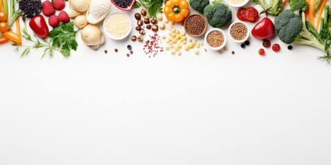 Vegetarian snacks, variety of tasty vegetable meals on white wooden background, menu concept.