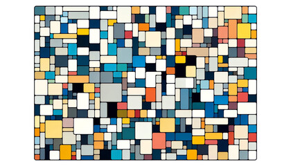 Fototapeta premium モザイクタイル-Generative AI