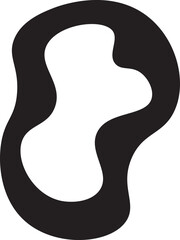 Melted Letter O Vector Icon Illustration