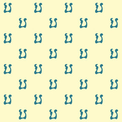 Abstract Melted Letter U Vector Seamless Pattern	