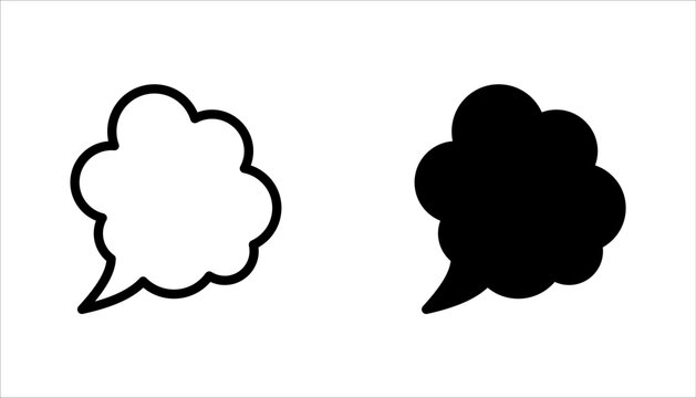 speech bubble cloud icon . trendy think bubble in flat style