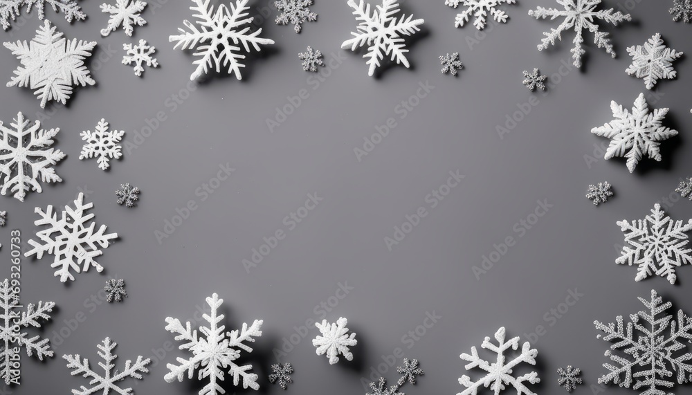 Poster A white snowflake background