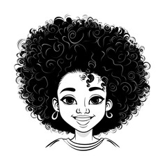 Lovely afro girl creation for your work