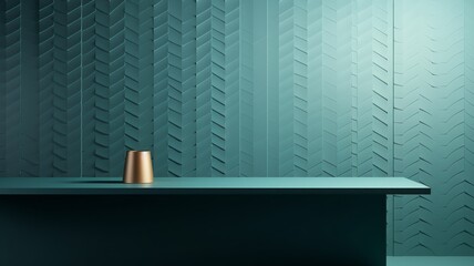 Elegant Cosmetic Product on Chic Blue Textured Background