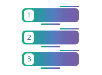 Obraz premium Set of three banners gradient with numbers