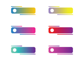 Sets of buttons or infographic for web vector