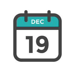 December 19 Calendar Day or Calender Date for Deadlines or Appointment